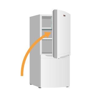 Where to find the model number on a fridge freezer